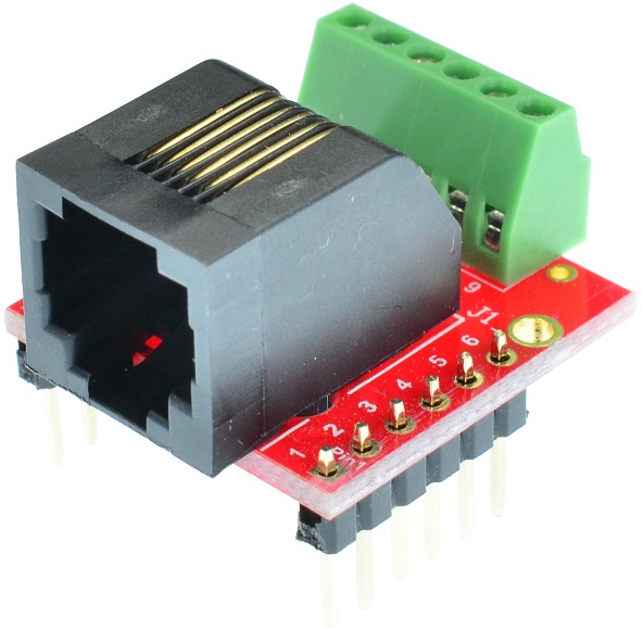 RJ11 RJ14 RJ25 6P6C female connector breakout board